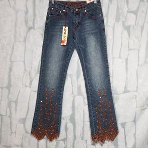 Apollo Jeans with sequins and embroidery Size 1/2